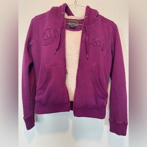 LUC Converse xs/xp Purple Hoodie Jacket fuzzy inside